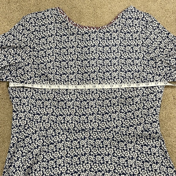 Loft Two colored Floral Patterned Dress. - Picture 7 of 9